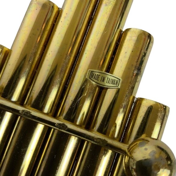 Vintage Brass Trio Centerpiece Slim Taper Candle Holder 1980s House Of Lloyd - Picture 8 of 8